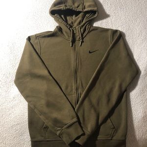 [SOLD] Vintage Olive Green Nike Zip-Up Hoodie